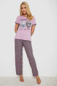 Пижама женская с принтом  -уценка, цвет сиреневый, 243R2032-F-U