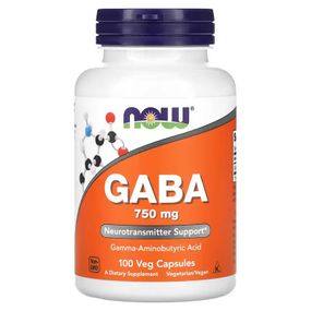 ГАМК – гамма-аміномасляна кислота NOW GABA 750 mg 100 Veg Capsules