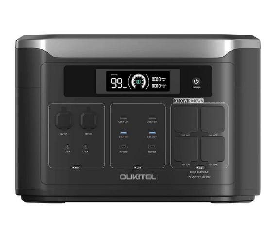 Портативна зарядна станція OUKITEL BP3000E (ємність 2048 Вт·год), LiFePO4, потужність 3200 Вт (пікова 6400 Вт), 480x296x322 мм, | Зображення 1