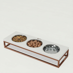 Миски на подставке для котов и маленьких собак Hollky Base Bar (3 × 0,45 л) Bar-54187-GLWH