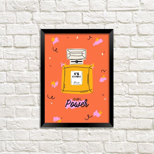 Постер в рамке Girl power 21x30 см, A4 (MT4_21M008_BL)