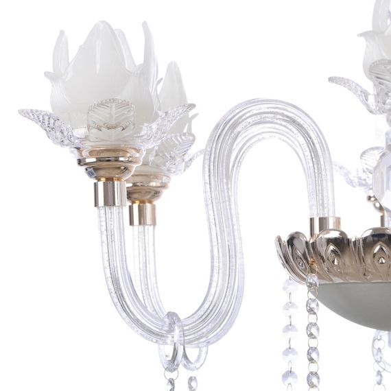 Люстра подвесная хрустальная с подсветкой LED E14 40W WH (BCL-499S/6) | Зображення 2