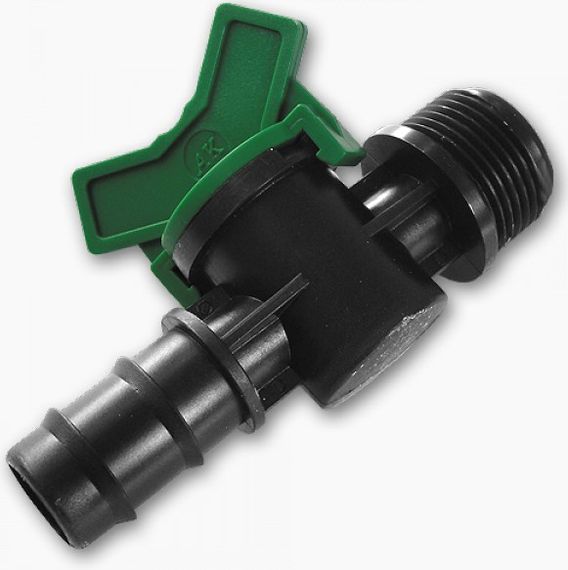 Мінікран лінійний Bradas штуцер для трубки 20 мм різьба зовнішня 3/4" 25 шт