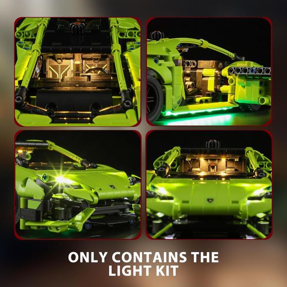 Комплект світлодіодного освітлення BRIKSMAX для Lamborghini Huracn Tecnica сумісний із набором для складання авто | Зображення 6