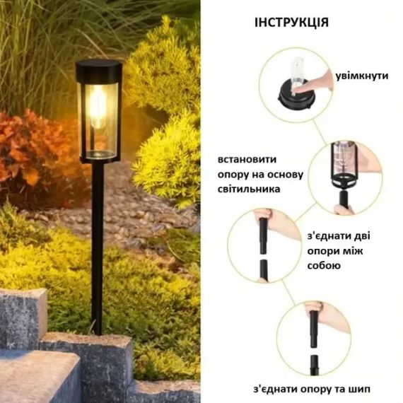 Комплект світильників для газону Solar Lawn Light Shinedo Y246 warm white комплект 2 шт | Зображення 4
