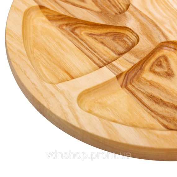 Менажница деревянная 30 см круглая на 6 секций, ясень T30W300 | Зображення 2