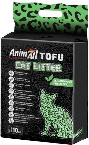 Котячий наповнювач AnimAll Tofu Green tea  10 л