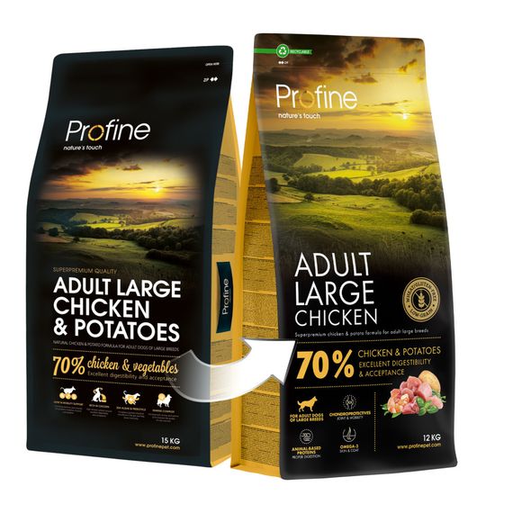 Корм сухий Profine Large Chicken and Potatoes д/собак великих порід курка і картопля 12 кг | Зображення 3