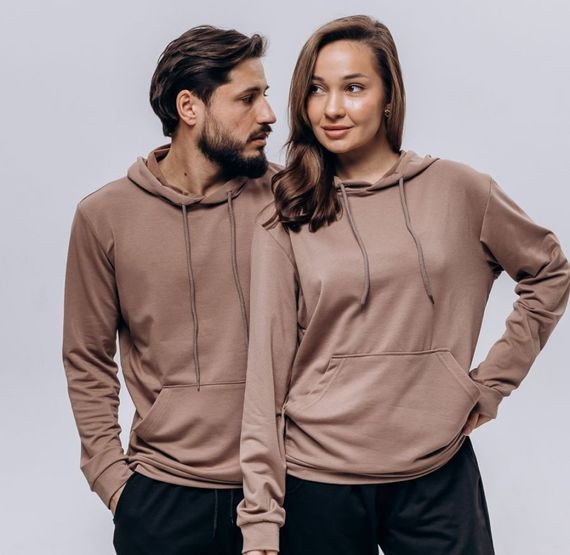 Худи жіноче (unisex) мокко двохнитка | Зображення 1
