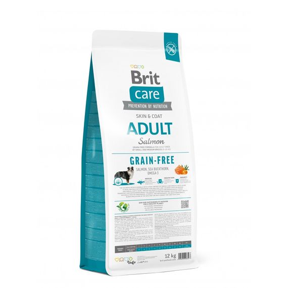 Корм сухий Brit Care Dog Grain-free Adult для дорослих собак малих і середніх порід беззерновий з лососем 12 кг | Зображення 2