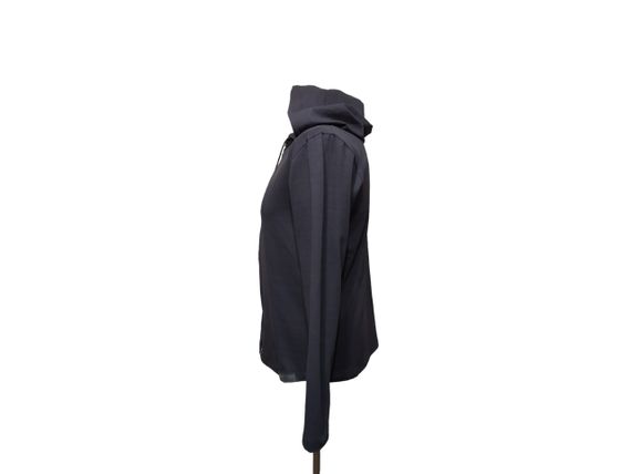 Чоловіча трикотажна сорочка темно-сіра з капюшоном на блискавці, літня демісезонна кофта кулір 48 | Зображення 4
