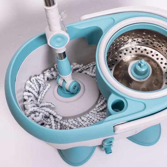 Комплект швабра з відром і віджимом, телескопічна ручка, мікрофібра для підлоги, набір для прибирання HP-35015-1 | Зображення 5