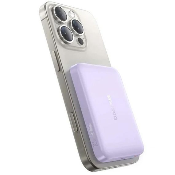 Портативний ЗП Power Bank Baseus EnerFill FM11 Ultra-Mini 22.5W з БЗП 10000mAh (PPFM11-1022) Nebula Purple | Зображення 3
