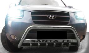 Кенгурятник WT004 (нерж.) для Hyundai Santa Fe 2 2006-2012 гг