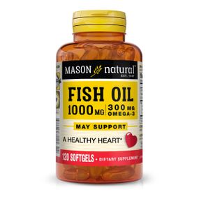 Омега 3 Mason Natural Fish Oil 1000 mg Omega 300 mg 120 Caps
