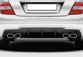 Задній дифузор DPT (2011-2014, для AMG SD, чорний глянець) для Mercedes C-class W204 рр