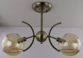 Люстра стельова на 2 лампочки 25205 Бронза 35х14х51 см.