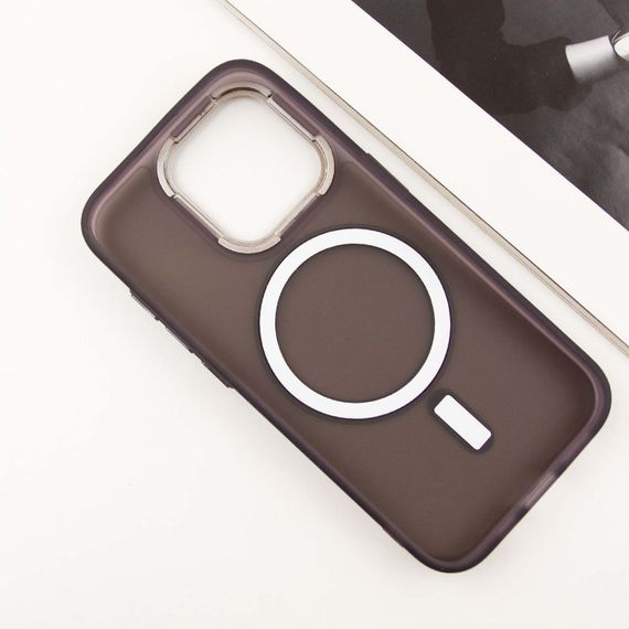 Чехол TPU+PC Lily with MagSafe для Apple iPhone 13 Pro (6.1") Dark Purple | Зображення 3