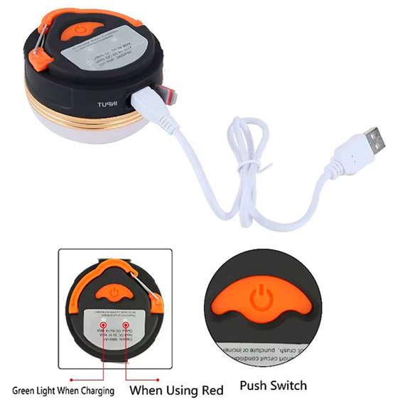 Светодиодный фонарь кемпинг YD-1-LED, АКБ Li-Ion, Power Bank, магнит, ЗУ Тype-C | Зображення 3