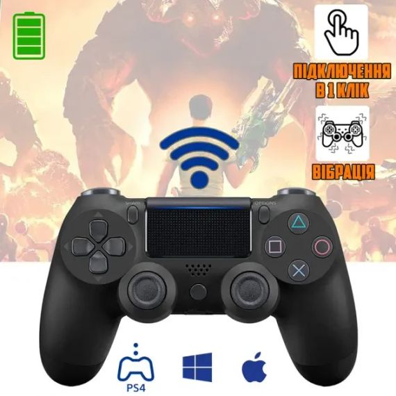 Джойстик плейстейшен DualShock 4 PS4 Wireless Controller геймпад Black | Зображення 2