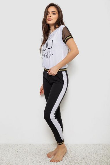 Пижама женская  -уценка, цвет белый, 243R1488-002-U-2 | Зображення 2