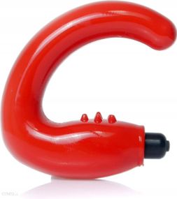 Масажер простати рельєфний з вібрацією Medica-Group, червоний, 13.5 х 2.8 см Sex Aura