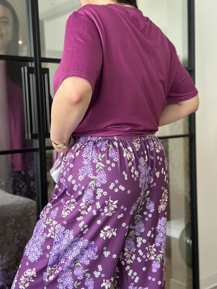 Жіноча піжама PLUS SIZE фіолетова | Зображення 6