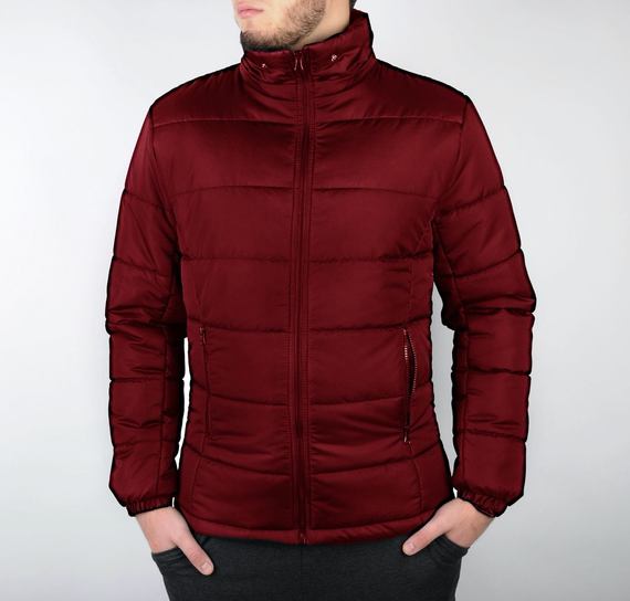 Куртка капюшон зима бордо S | Зображення 3