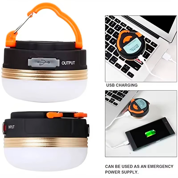 Светодиодный фонарь кемпинг YD-1-LED, АКБ Li-Ion, Power Bank, магнит, ЗУ Тype-C | Зображення 5