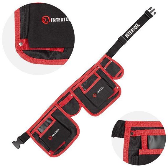 Сумка поясна слюсарно-будівельна, 11 кишень, поліестер INTERTOOL SP-1015 | Зображення 1