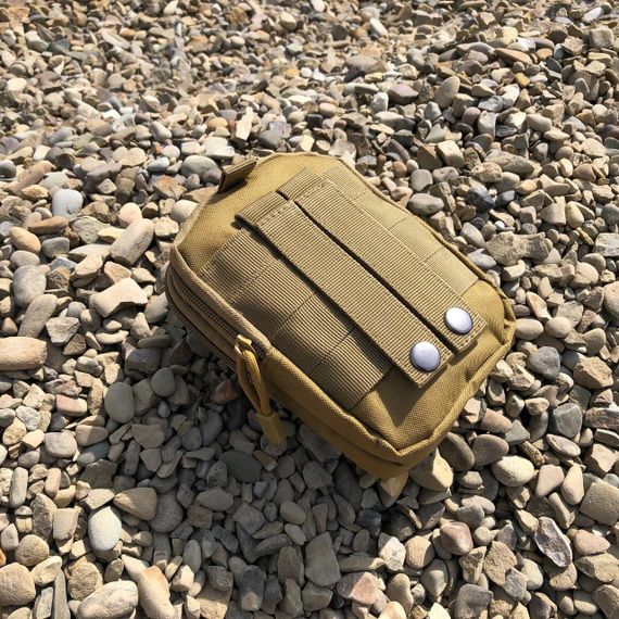 Тактическая сумка - подсумок для телефона, система MOLLE органайзер тактический из кордуры. Цвет: койот DH-54 | Зображення 9
