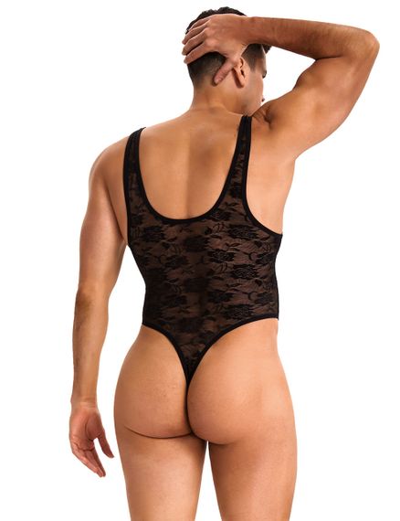 Чоловіче мереживне боді Star Night, чорне, XL sexstyle | Зображення 4