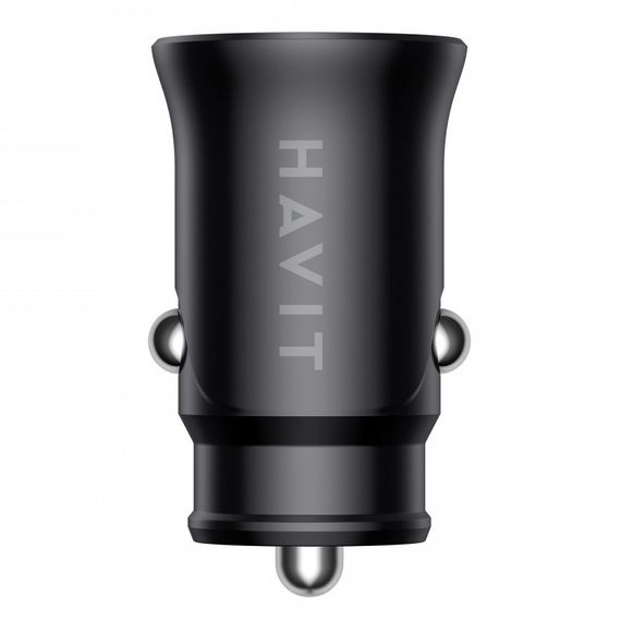 Автомобильное зарядное устройство HAVIT HV-CC2022 20W USB+USB-C Black  с быстрой зарядкой | Зображення 2
