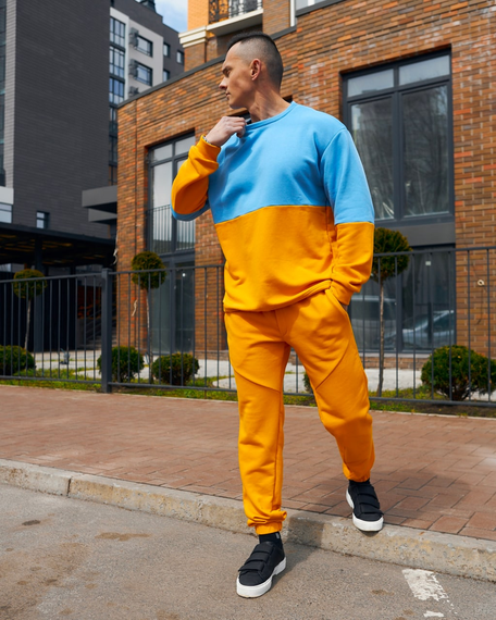 Костюм патриот свитшот Желто-синий S XL | Зображення 3