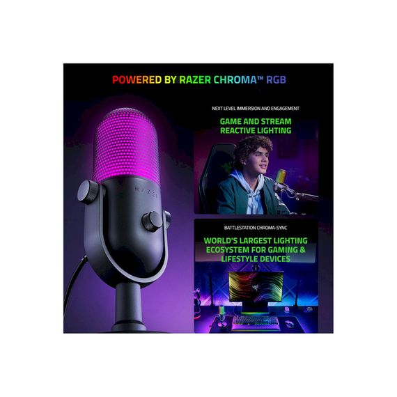 Мікрофон Razer Seiren V3 Chroma White (RZ19-05060200-R3M1) | Зображення 2