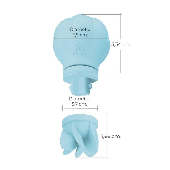 Вібратор Adrien Lastic Caress Blue з насадками для стимуляції ерогенних зон, які обертаються. | Зображення 4
