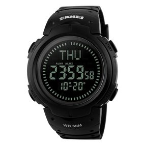 Чоловічий годинник Skmei 1231BK All Black Smart Watch + Compass
