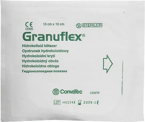 Грануфлекс Granuflex 10 см х 10 см гідроколоїдна пов'язка 1 шт | Зображення 1
