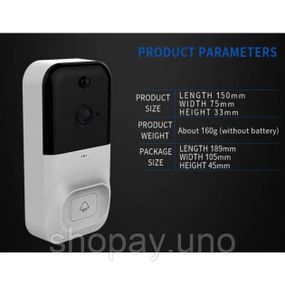 Беспроводная видеокамера дверного звонка домофон SMART DOORBELL X5 wifi