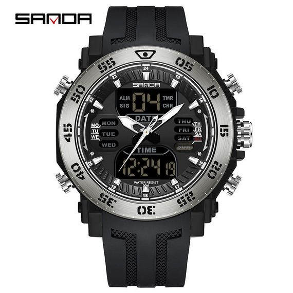 Часы Sanda 6029 Black-Silver