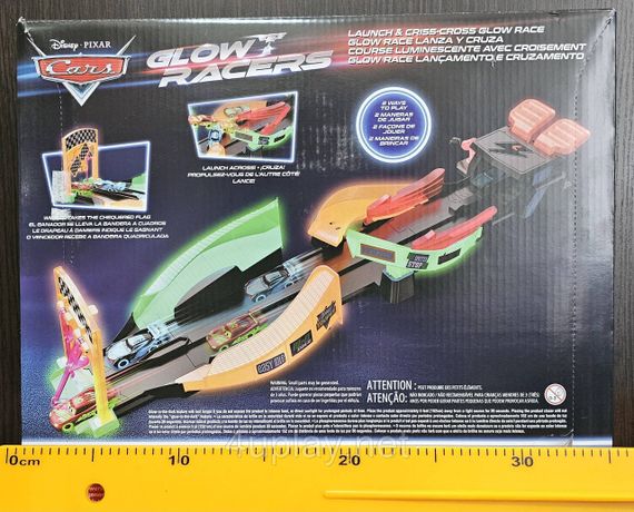 Трек Тачки Перехресний запуск, світиться у темряві Оригінал Disney Cars Glow Racers Launch & Criss-Cross | Зображення 9