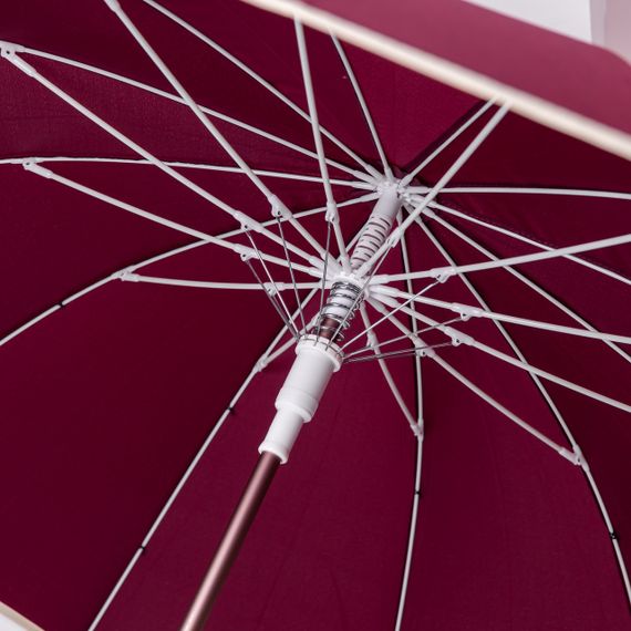 Класична парасолька-тростина з чохлом напівавтомат з поліестеру міцна надійна 12 спиць діаметр 120 см Червоний HP-23-16R | Зображення 7