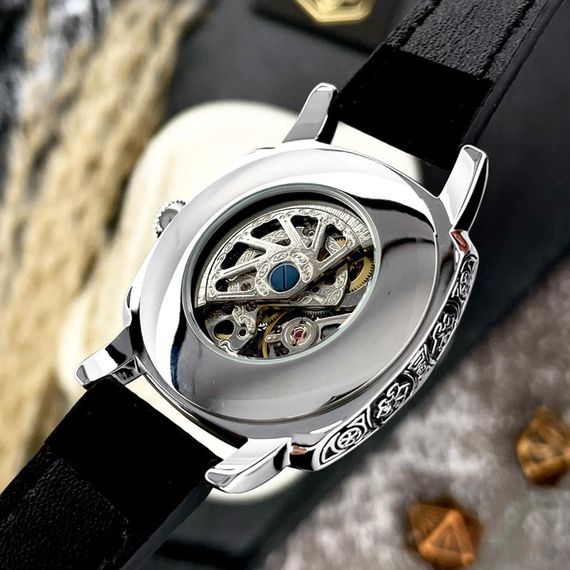 Жіночий годинник Awarder 021-3D Де би не була Silver-Black-Black Leather | Зображення 5