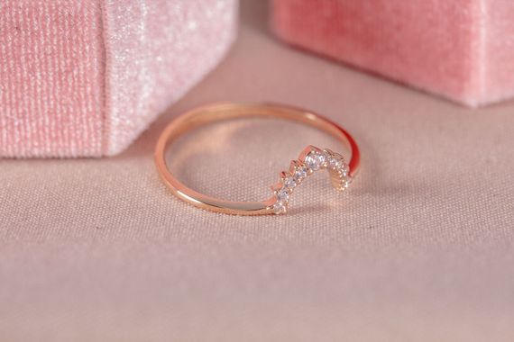 Кольцо из красного золота с фианитами 17 | Зображення 5