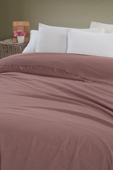 Муслиновое покрывало Sikel Izgi 220×240 Rose