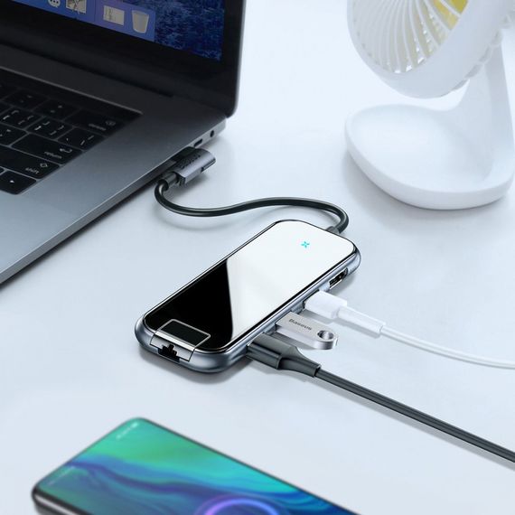 USB-Хаб Baseus Multi-functional (Type-C to 3xUSB3.0+HD4K+RJ45+PD) | Зображення 2