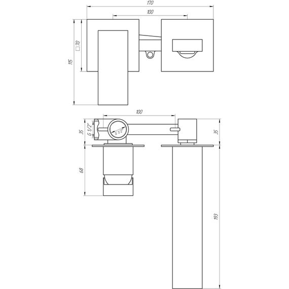 Змішувач для раковини TOPAZ ODISS TO 18235-H66 | Зображення 2