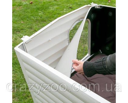 Будка для собак Ferplast Dogvilla 90 термопластиковая серая 88x72x65 см 87255099 | Зображення 7