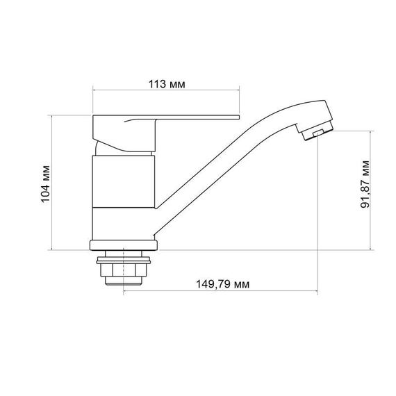 Змішувач для кухні Lidz Tani 003M (k40) LDTAN003MCRM44969 Chrome | Зображення 1