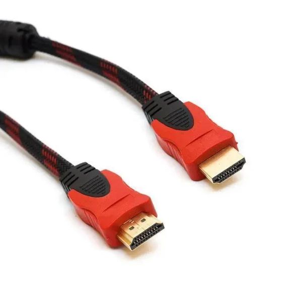 Кабель HDMI - HDMI 1080p позолоченный усиленный в обмотке 3 метра | Зображення 1